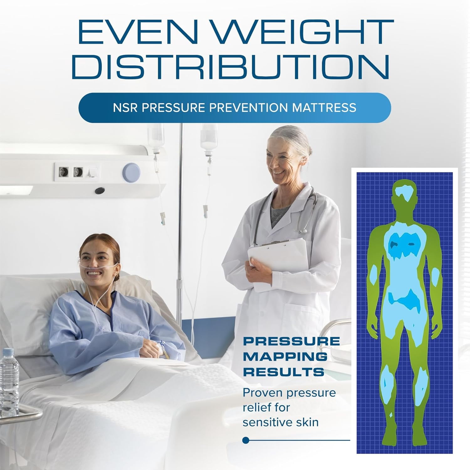 K2 Health Products Homecare 6" Cushioned Twin Firm Foam Hospital Mattress with Removable Cover