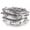 Silvery E540069P-002, variant on 1pc Multi-Layered Leather Bracelet for Men Women, Stylish Design Double Wrap Long Bracelet with Rhinestones, Party Jewelry, Gifts for Home Girlfriend Boyfriend, Bracelets for Couples