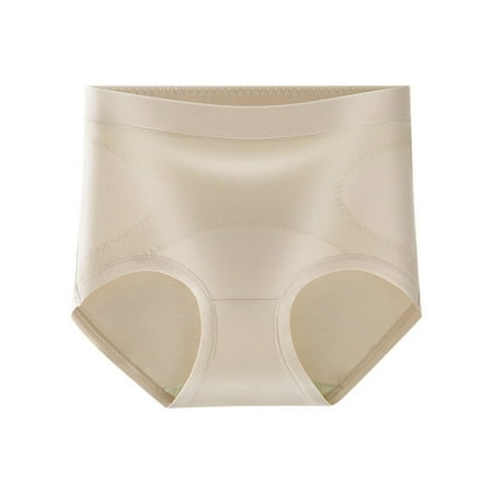 Icvfdpl Women S Panties High Waisted Belly Hugging Plus Size Triangle Soft Breathable Womens Underwear Briefs Beige Xl