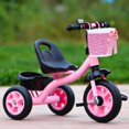 thumbnail image 5 of Bike Flowery Front Basket Cycle Shopping Stabilizers Children Kids - Pink, 5 of 6