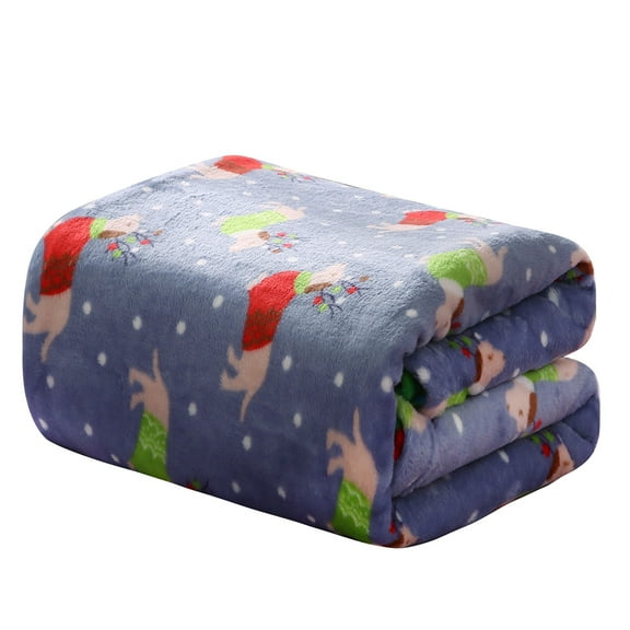 Plazatex Holiday Dogs In Sweaters Design Micro Plush Throw Blanket - 50x60", Multicolor