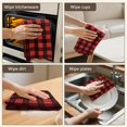 thumbnail image 5 of 6 Pcs Funny Kitchen Towels,Red and Black Christmas Plaid Pattern Microfiber Dish Towels,Kitchen Tea Towels,Kitchen Towel Set (18" X 26"), 5 of 7