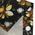 thumbnail image 4 of Ambesonne Flowers Grommet Curtain, Earthy Black Floral Pattern, 50"x96", Black Dark Taupe Caramel, 4 of 5
