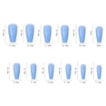 thumbnail image 5 of 24 colores uñas prensadas mate, uñas postizas, juego de uñas postizas acrílicas, uñas prensadas cortas cuadradas, uñas postizas pequeñas con punta meñique, 5 of 5