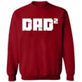 thumbnail image 2 of OXI Crewneck Sweatshirt - Dad Square, Basic Casual Sweatshirts for Men's and Women Fleece Sweatshirt Long Sleeve - Antiquee Cherry Large, 2 of 2