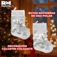 thumbnail image 2 of Botas Navideñas De Oso Polar Decoración Calcetín Colgante blanco, 2 of 5