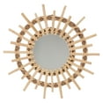 thumbnail image 3 of unbranded 2 pcs  Mirror Decor Wicker Weaving Craft Decorative Wall Mirror Indoor Mirror Decor, 3 of 8