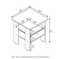 thumbnail image 6 of Furinno Andrey End Table Nightstand with Bin Drawer, Amber Pine/Brown, 6 of 6