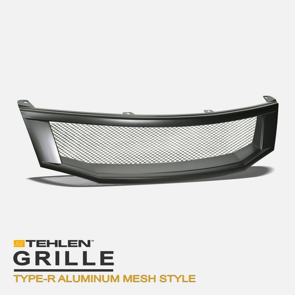 Stehlen 642167819646 T-R Aluminum Mesh Front Hood Bumper Grille - Matte Black For 2008-2010 Honda Accord 4 Door Sedan
