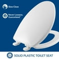 thumbnail image 2 of Mayfair Slow Close Elongated White Plastic Toilet Seat, 2 of 3