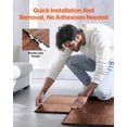 thumbnail image 5 of Dryland Tiles for Gym Floor Mat, 12.4" x 12.4" Interlocking Dance Training Mats, 25 PCS PP+PVC Puzzle Tiles, Non-Slip Waterproof Surface, Impact-Resistant Flooring for Ballet, Tap, Brown, 5 of 11