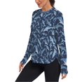 thumbnail image 2 of FORMRS Womens Long Sleeve Shirts UPF 50+ Sun Protection Quick Dry Fishing Hiking Tops, Size S-2XL, Watercolor Shark Pattern, 2 of 8