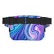 thumbnail image 3 of Fotbe Swirl Blue And Purple Cangurera Cuadrada con Estampado de Doble Capa, Bolsa de Cintura Ajustable Mini para Hombres y Mujeres, 3 of 9