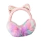 thumbnail image 3 of Orejeras con orejas de gato, calentadores de orejas de moda, orejeras de invierno para mujeres y niñas al aire libre Rosa, 3 of 6