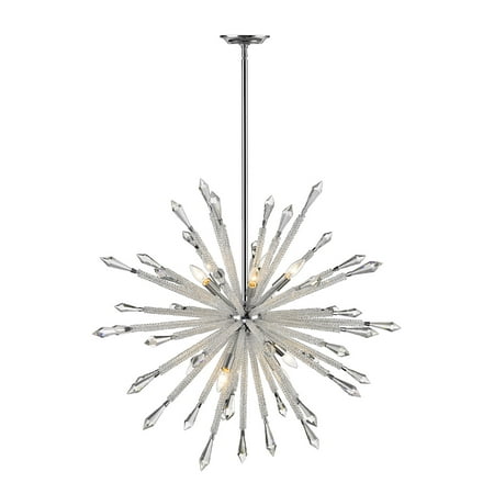 

Chandeliers 10 Light Fixtures With Chrome Finish Iron Material Candelabra 37 600 Watts