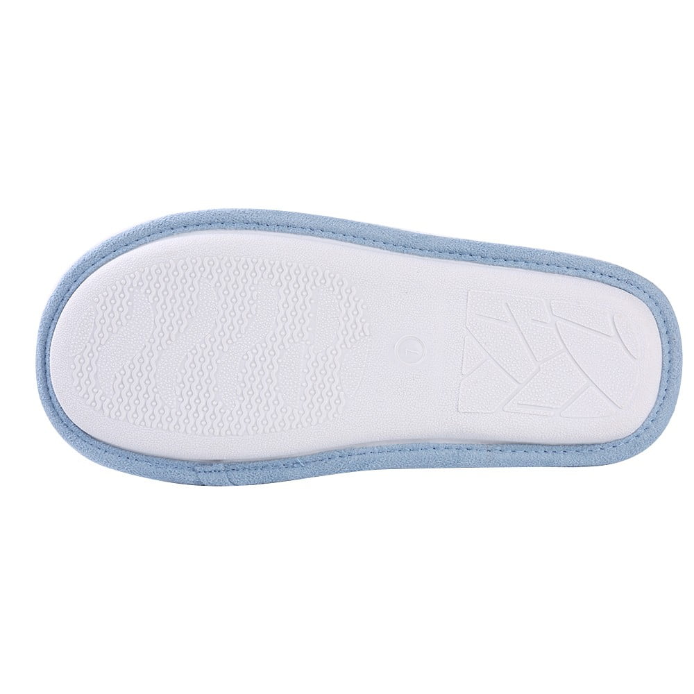 Women’s Fuzzy Knit Pom-Pom Memory Foam Slippers – Non-Slip House Shoes, Cozy Indoor Footwear