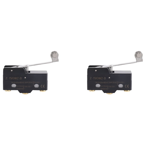 2X Panel de Montaje Bisagra Larga Palanca de Rodillo Ac Dc -Switch Básico Z-15Gw2-B