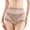 Beige, variant on Womens Underwear Breathable Comfortable High Waist Thin Ice Non Marking Body Shaping Briefs Full Coverage Panties
