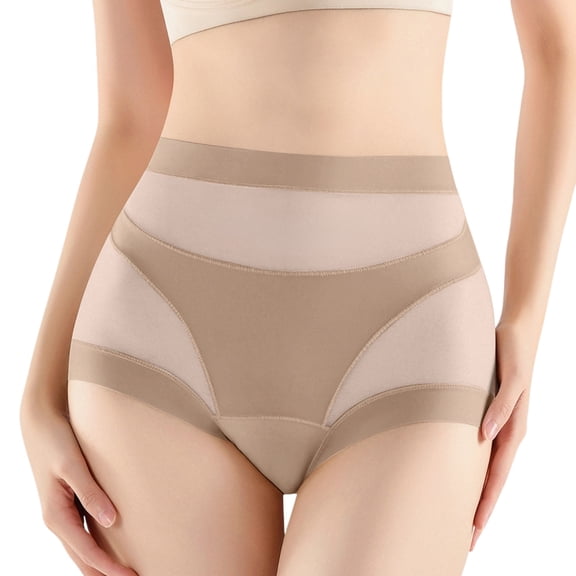 iHPH7 Tummy Control Shapewear Panties for Women - High Waisted Shapewear Underwear Compression Seamless Body Shaping Briefs Beige L