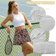 thumbnail image 6 of Yuyamidu Colorful Hibiscus Women's Tennis Golf Skirts Tropical Athletic Skort with Shorts High Waisted Mini Summer Workout Running Skorts with Pockets Size M, 6 of 7