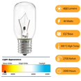 thumbnail image 2 of Bombilla para electrodomésticos ZwwYvv 8206232A 40W 125V E17 blanco cálido, 2 of 8
