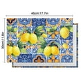 thumbnail image 6 of Set of 4 Lemon Placemats, Wrinkle Free Heat Resistant Flax Linen Table Mats, Bright Yellow Floral Fruit Decor Perfect for Lemon Lovers and Modern Kitchen Summer Themes, 6 of 6