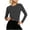 Black, variant on Women's UPF 50 Sun Protection Long Sleeve Shirts Crew Neck Raglan Stretch Slim Yoga Tops Outdoor Casual Running Athletic Sun Shirts White