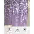 thumbnail image 6 of Sheer Curtains 108 inches Long, Flower White Cherry Blossoms Purple Background Light Filtering Sheer Window Curtains Rod Pocket Voile Drapes for Bedroom Living Room, 52"W x 108"L 2 Panels, 6 of 7