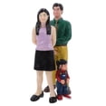 thumbnail image 5 of GOOHOCHY 1 Set 3Pcs Family Figurines Dollhouse People Miniature Design Realistic Models Assorted Color, 5 of 8