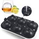 thumbnail image 1 of 1 bandeja de silicona, 6 x máquina de hockey sobre hielo grande con tapa, fácil de liberar, sin BPA, adecuada para moldes de hielo esféricos de 2,4 pulgadas en refrigeradores, whisky y cócteles JM, 1 of 5