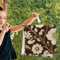 thumbnail image 6 of Yayeee Hand Towels for Bathroom Set of 2 Quick Dry Super Absorbent Soft Hand Shower Towels, 28" x 14", Brown Floral, 6 of 8