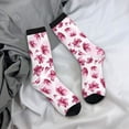 thumbnail image 5 of Pofeuu Lilies Flowers Print Crew Socks, Adult Running Hiking Socks for Youth and Adult, 5 of 6