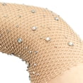 thumbnail image 2 of Rhinestone Fishnet Gloves, Nude, Women, Fits S-XL, Way to Celebrate, 2 of 6