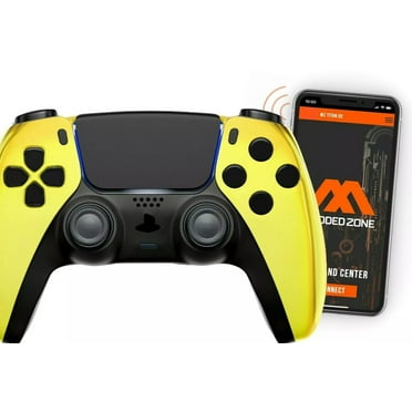 Gold Custom Rapid Fire MODDED Wireless Controller for PS5 & PC. Best for FPS Games