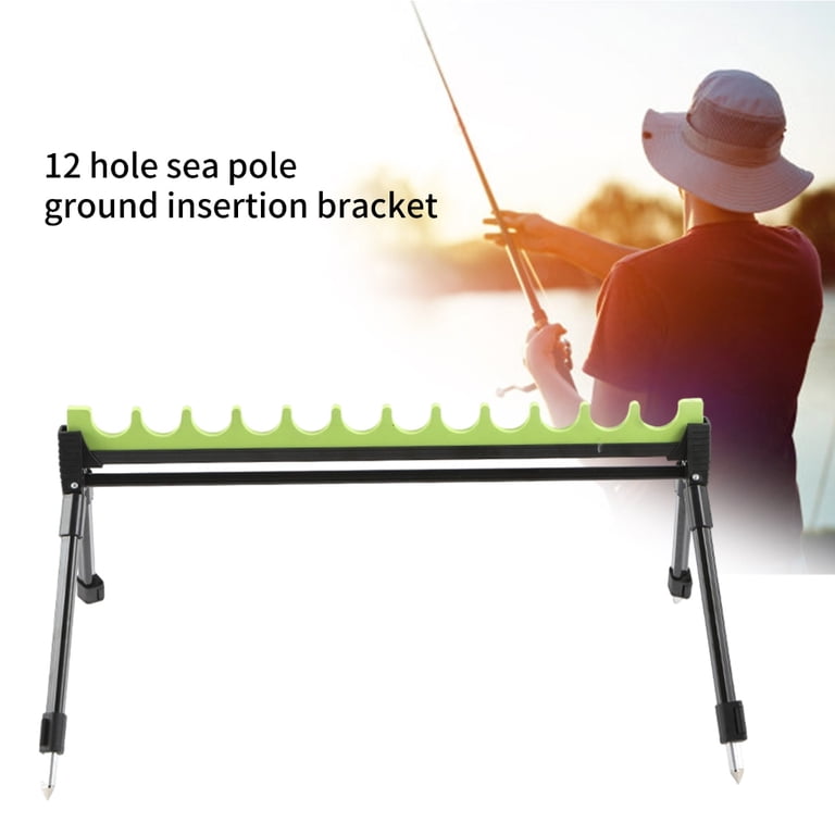 Heavy Type Aluminum Alloys Fishing Rod Stand 12 Hole Adjustable Height Fishing  Poles Rack For Fishing Trip - Walmart.com