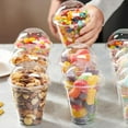 thumbnail image 6 of GUSTO 98mm Rim Clear Dome Plastic Lids for Milkshake Smoothie To Go Cups, 100 Pack, 6 of 7