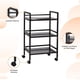 thumbnail image 3 of Basics Carrito rodante de metal de 3 niveles, color negro, 3 of 12