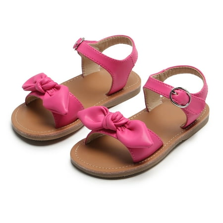 

THEE BRON Girls Sandals-Toddler Kids Dress Open Toe Summer Sandals(6-12M)