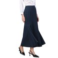 thumbnail image 4 of INSPIRE CHIC Women's Fishtail Long Skirt High Waist Work Office Maxi Mermaid Skirts S Navy Blue, 4 of 5