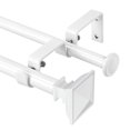 thumbnail image 1 of Urbanest Square Urn Double Curtain Rod Set, 5/8", 84"-120", Glossy White, 1 of 5