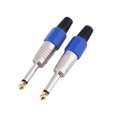 thumbnail image 2 of 6.35Mm Wire Connector Mono Audio Jack Amplifier Plugs For Microphone 6.35 Core Cable 3 Pairs, Audio Jack, 2 of 2