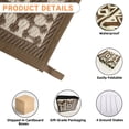 thumbnail image 6 of Kzaei Waterproof Outdoor Rug, 5'x8' Reversible Plastic Camping Area Rugs, Brown, 6 of 6