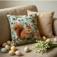 thumbnail image 5 of 2 Pack Easter Pillow Covers 18 x 18 Inch Luxury Soft Bunny Rabbit Pattern Decorative Throw Pillowcases for Happy Easter Spring Holiday Decor Home Party Sofa Couch, 5 of 6