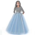 thumbnail image 1 of Girls Lace Long Prom Gowns Bridesmaid Kids Dresses For Girls Teens Girl Party Dress Kids Princess Evening Formal Wedding Vestido, 1 of 5
