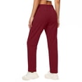 thumbnail image 6 of HADST Women's Cargo Drawstring Elastic Waist Pants Utility Trousers with Multi-Pockets, Solid Color Straight Fit for Outdoor, 6 of 7