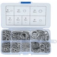 thumbnail image 1 of Jinsinto270 Pièces Rondelles Dentées Internes, Rondelles de Verrouillage en Acier Inoxydable, M3/M4/M5/M6/M8/M10/M12 Pince Rondelles Ressort Assortiment Kit,, 1 of 5