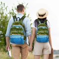 thumbnail image 4 of Balery Island And Coral Reef Mochila Clásica Impresa Básica para Viaje, Mochila Escolar Resistente al Agua, Mochila de Lona con Correas Ajustables-Small, 4 of 5
