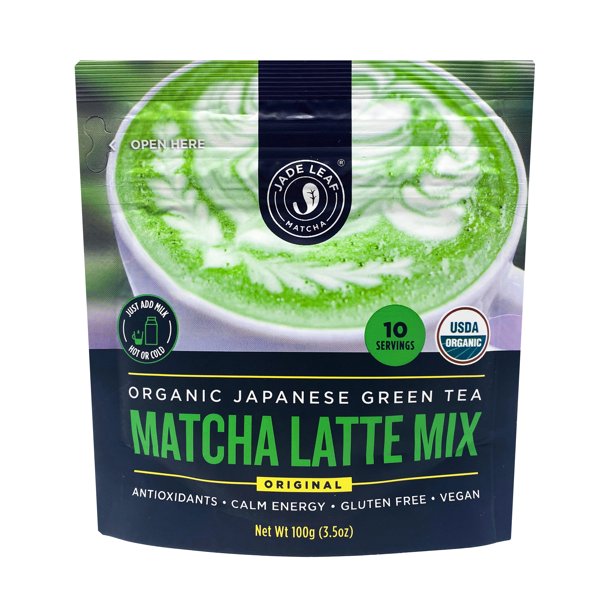 Jade Leaf Matcha, Organic Japanese Matcha Latte Mix, Powdered Tea, 3.5 Oz
