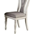 thumbnail image 3 of Dining Chair with Button Tufted Backrest Padded Seat Set of 2 White and Gray - Saltoro Sherpi, 3 of 5