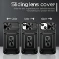 thumbnail image 6 of TECH CIRCLE Case for iPhone 13 Back Cover with Magnetic Kickstand + Metal Ring Holder + Camera Cover, Shockproof Hybrid PC+TPU Covers [360° Rotating Bracket] [Corner Protection] - Black, 6 of 8